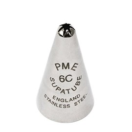 PME Seamless Stainless Steel Medium Closed Star Supatube no. 6C,Silver,1.72 x 1.72 x 3 cm