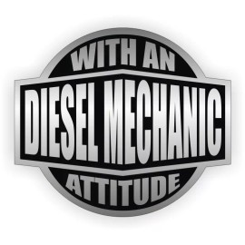 Unbranded 3pack - Diesel Mechanic With An Attitude Toolbox Decals Stickers Silver
