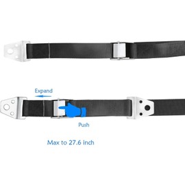 BOOTWO TV and Furniture Anti Tip Straps,Metal Heavy Duty TV Straps Child Safety,Adjustable Safety Furniture Wall Anchors for Baby Proofing Flat Screen TV,Dresser,Bookcase,Cabinets,No Plastic Parts,Pack of 2