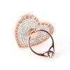 CXMALL Cell Phone Finger Ring Holder with Blingy Crystals, Heart