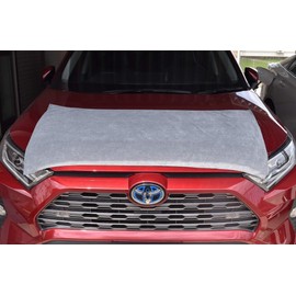 TARO WORKS Microfiber Car Wash Towel, Super Absorbent, Quick Drying, Cloth, 23.6 x 47.2 inches (60 x 120 cm), Pack of 2, Large, Anti-Scratch, Wipe Off Gray