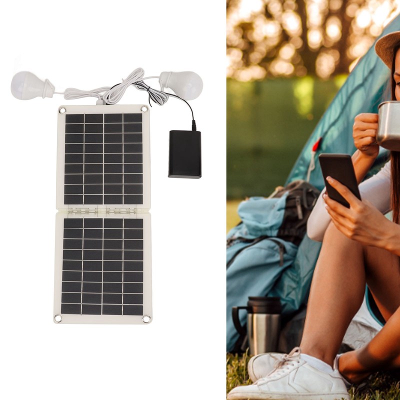 Solar Light Bulbs 60W Solar Powered Portable Camping Light with