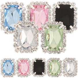 Yardenfun 10pcs Gem Shoe Buckle Diamond Decor Bling Diamond Buckle for shoelace Buckle Shoe Clips Women Clip on Shoe Buckle Gem Shoe Clip Shoe Decor Shiny Shoes Clips Shoe Charms