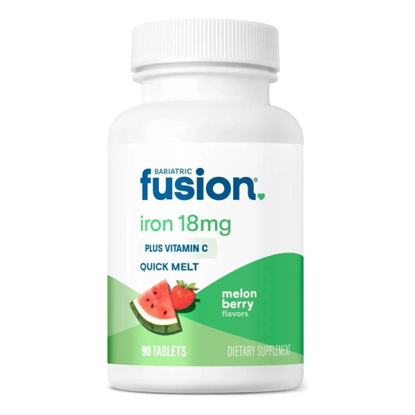 Bariatric Fusion® Hierro 18mg + Vitamina C 36mg 90 Tabletas
