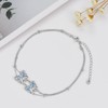Dorunmo Butterfly Anklet Bracelets for Women 925 Sterling Silver Blue