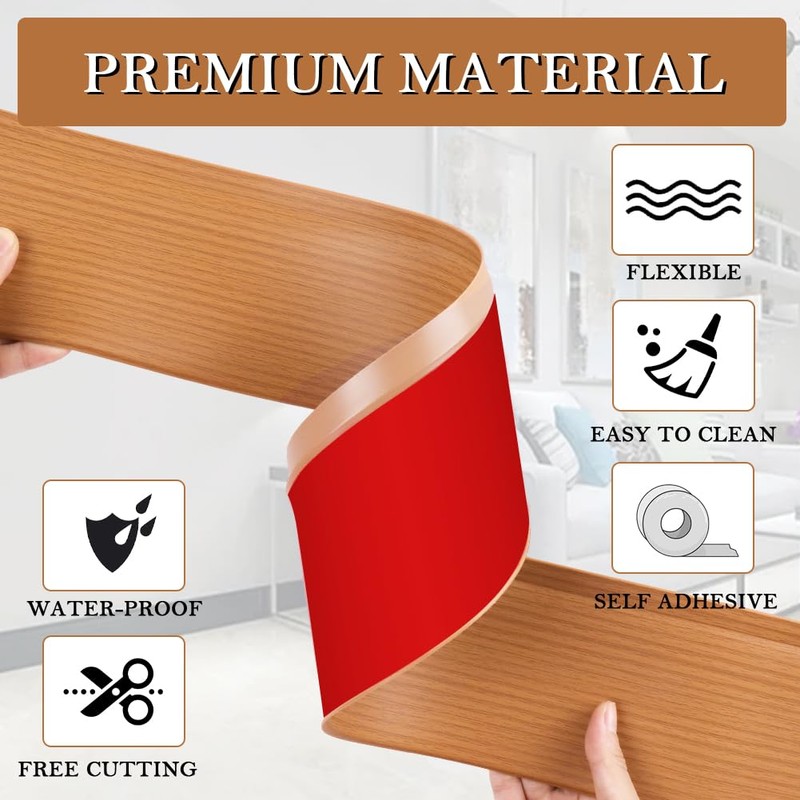 LSGCQ Flexible Baseboard Molding Trim 4 Inch x 20 Feet