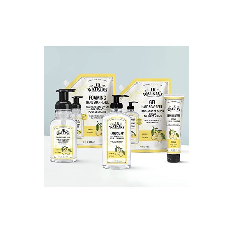 J.R. Watkins Natural Hand Cream, Lemon Cream, 3.3 Ounce