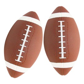 Kisangel 2Pcs Junior Inflatable Rugby Balls for Portable Soft PU Training Balls for Outdoor Sports Safe Material with Smooth Edges for Hand Eye Coordination and Skill Development