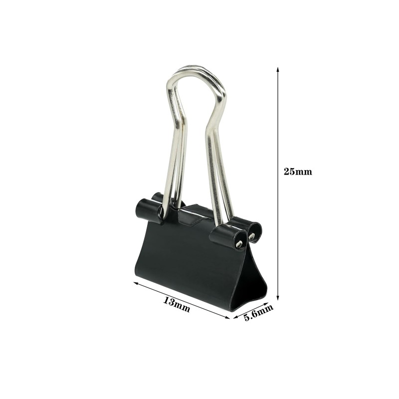 Ykimok 48Pcs Mini Binder Clips, 0.5 inch(13mm), Paper Clamps Micro