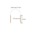 3Pcs 3.75mm Wooden Circular Knitting Needle US Size 5 Round