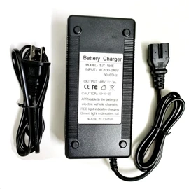 HERISKEER 48 Volt 3 Amp Quick-Charge 3-Pin Charger for eWheels EW-36 EW-02 EW-11 EW-19 EW-20 EW-38 EW-46 EW-66 EW-72 and 48V Go-Karts, MotoTec, Big Toys Baja, FitRight, Go-Bowen 48V 3A