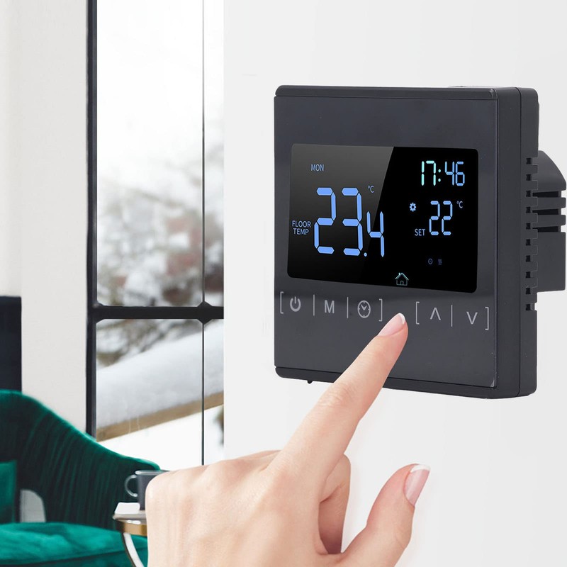 MUNEFE Programmable Digital Thermostat, Thermostat for House, Smart Thermostat for