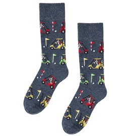 American Trends Golf Socks for Men Funny Sock Golf Gifts for Golfer Accessories for Men Novelty Socks Golf Cart