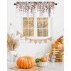 Fall Eucalyptus Leaves Valance for Windows Orange Autumn Maple Leaves