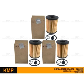 Hyundai/Kia MOBIS GENUINE Oil Filters 3PCS for 2020-2024 Hyundai Kia 2.5L 26350-2S000 26350-2S001