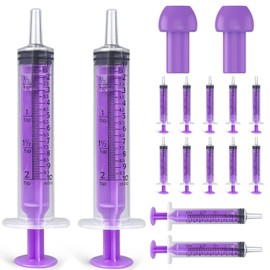 Plastic Syringes Pack of 30 Plastic Syringes 10 ml Food Syringe with Cap Dosing Syringe for Dogs Cats Small Animal Feeding Industrial Use [Not Medical Use]