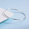 Merdia 925 Sterling Silver Polished Bangle Bracelet with Fresh Simple