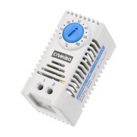 sourcing map Mechanical Switch Thermostat KTS012 Cabinet Temperature Controller 0-60°C Adjustable Normally Open (N.O) Temperature Control Switch