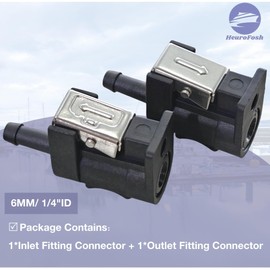 HeuroFosh 6MM Fuel Line Connector Kits for Yamaha 6-90 HP Outboard Engine Side and Tank Side Female 6Y1-24305 6G1-24305