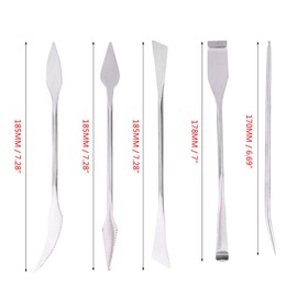 Stainless Steel Wax Clay, 5Pcs Double-Ended Pottery Carving Spatula Wax Modeling Sculpture Clay Sculpting Tool Set DIY Craft Art Tools SetCeramic & Pottery Tools