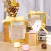 24 gift boxes with display windows, hexagonal paper boxes with