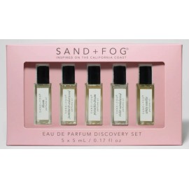 Sand & Fog New Sand + Fog Eau De Parfum Discovery Set Rollerball Travel .17oz 5pc Assorted