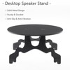 YEWTUTIS Multi-Functional Metal Stand for Desktop Black Sand Effect Speaker