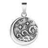 MATERIA by Matthias Wagner Waves Pendant 925 Silver Round with