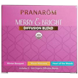 Pranarom Merry & Bright Diffusion Blend, Gift set, 3 x 0.17 Fluid Ounce