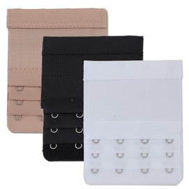 Sukmazz Bra Strap Extenders, Women Elastic Extensions Bra Extender Set, 3 Piece,Skin,White,Black