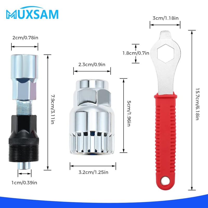 Sliver Bicycle Crank Extractor Puller,Bottom Bracket Remover Crank Arm Remover