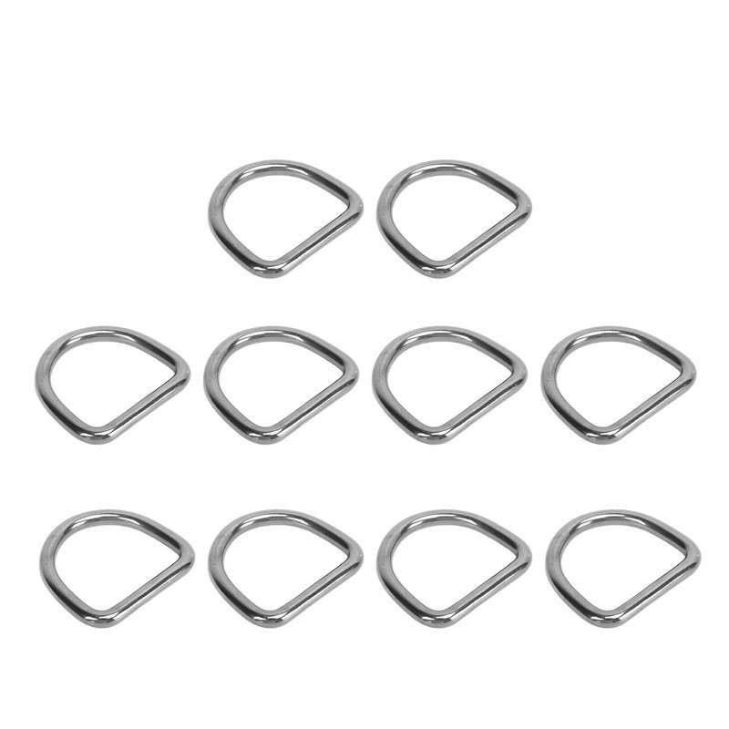 10pcs 316 Stainless Steel D Ring Semi Circular Welded D