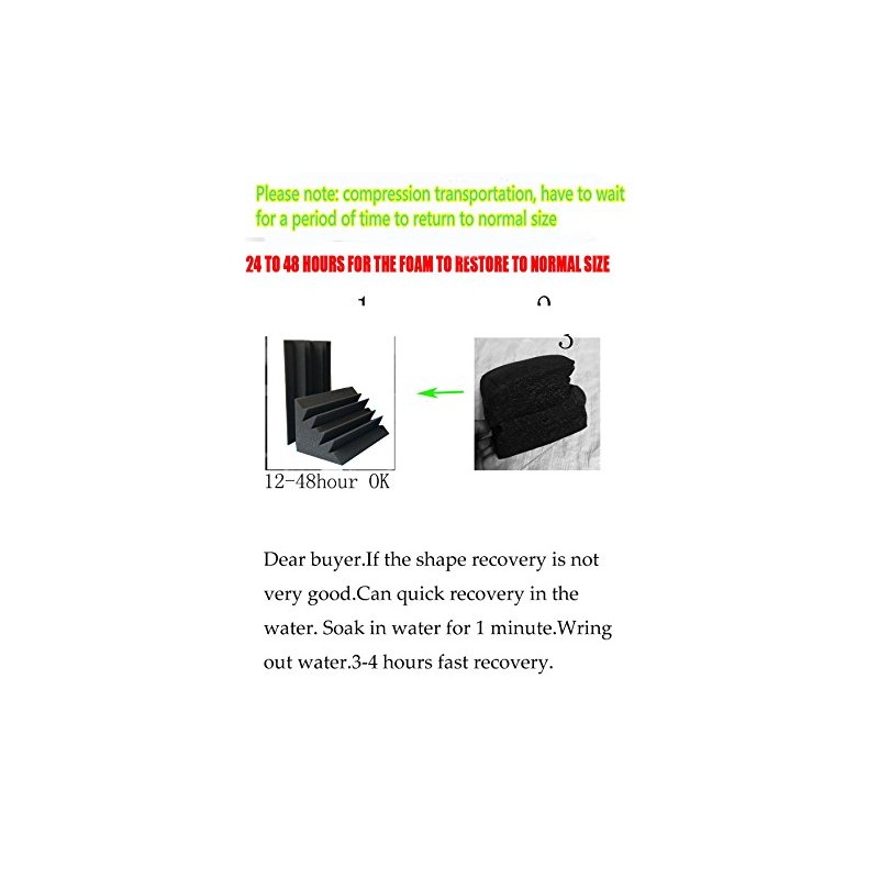 8 PCS 4.6"x4.6"x9.4" Sale Acoustic Foam Black Bass trap Soundproof