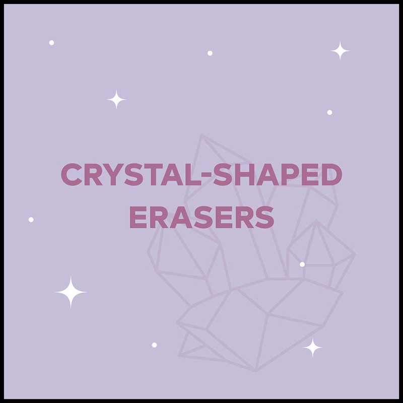 Creativity Crystals: 5 Translucent Erasers