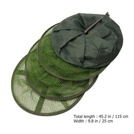 Fishing Net Collapsible Crab Trap Basket Net Fishing Keep Net Fishing Basket for Keeping Lures Crayfish Crab (25cmX115cm)
