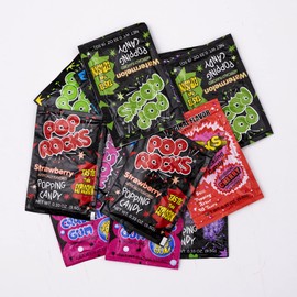 Pop Rocks (18 Pack) -18 Individually Wrapped Packets of Pop Rocks Candies - 9 Assorted Flavors of Crackling Popping Candys