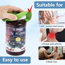 Bralucy Jar Gripper Pads 2pcs Rubber Bottle Jar Lid Opener Multi-Purpose Jar Lid Grip Bottle Opener Reusable Jar Grips Openers Round and Square
