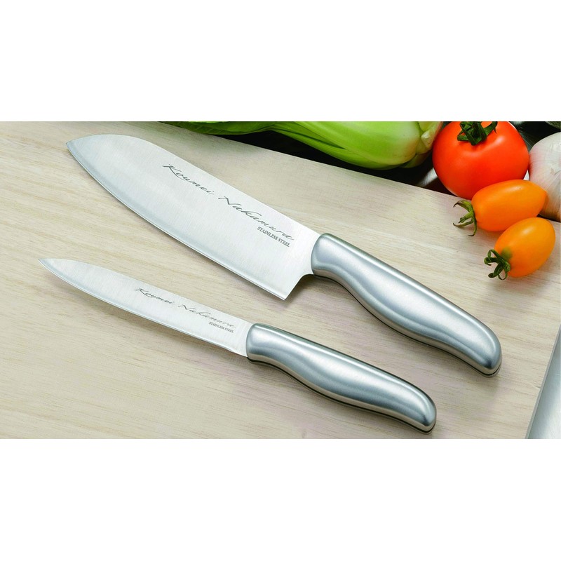 カクセー 包丁 セット ステンレス 万能包丁 28.0×4.6×2.2cm ペティナイフ 23.6×2.4×2cm 中村孝明 ステンレスサンド万能包丁＆ペティナイフ