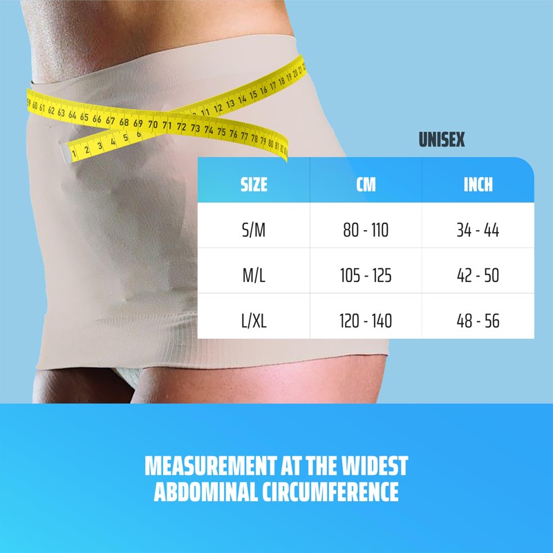 StomaSafe Cool Ostomy Support Belt (M/L) | Light Compression Garment