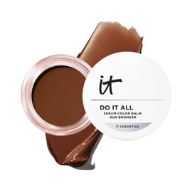 It Cosmetics - Serum Color Balm Sun Blush & Bronzer, Rubor y Bronceador en Crema con 92% de Skincare, Enriquecido con Ácido Hialurónico, Color Modulable y Glow Natural, 24 Horas de Hidratación, Tan 400
