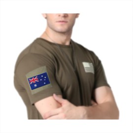 Womaha 2 Pcs Australia Flag Patch Hook&Loop Fastener for Outdoor Sports Mountain Climbing Outdoor Expansion