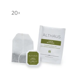 Althaus Deli Pack Green Matinee 20 x 1.75g ⋅ Green Tea in Classic Tea Infusion Bag, Green