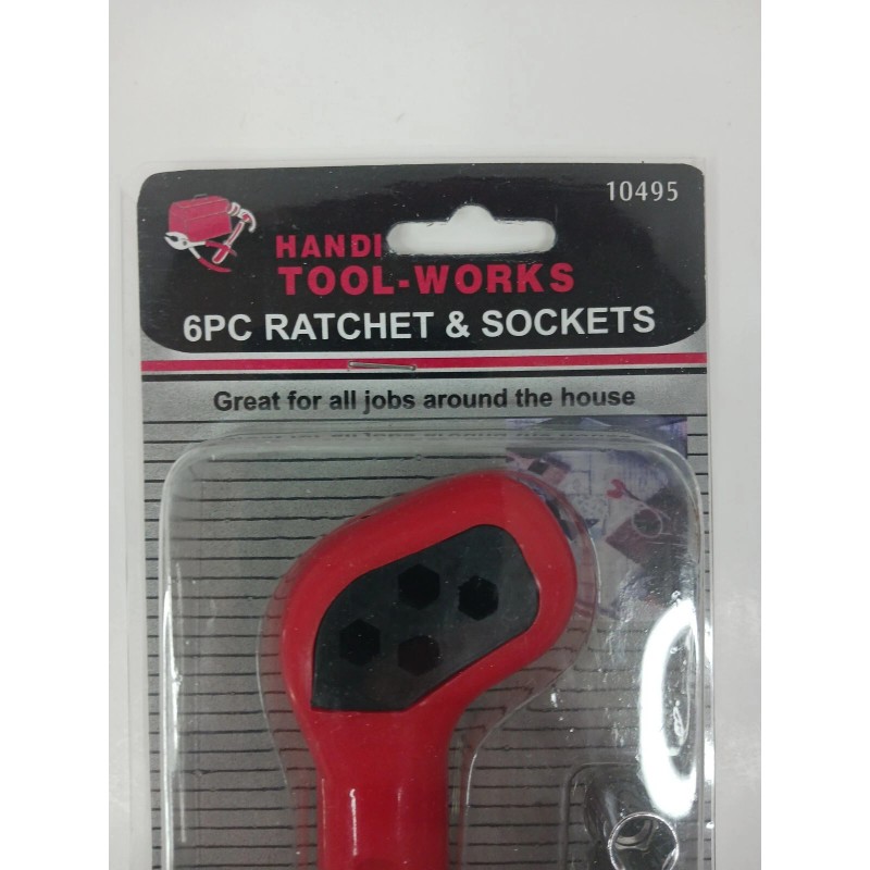 Handi Tool-Works New Handi Tool-Works 6 Piece Ratchet and Sockets