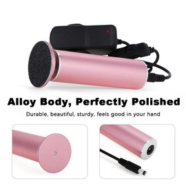 Electric Callus Remover for Feet Adjustable Speed, Powerful Foot Scrubber Electric Foot Callus Remover Heel File with 60PCS Sanding Discs Pedicure Tools for Feet Dead Skin Foot Grinder, Pink