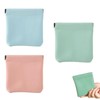 XINCHENG 3pcs Small Makeup Pouch, Mini Makeup Bag, Waterproof Leather