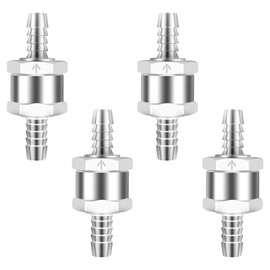 One Way Check Valve Fuel,Tianher Fuel Non-Return One Way Aluminium Check Valve Diesel Fuel Oil (4pcs 8mm)
