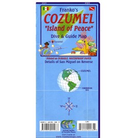 Franko Maps Cozumel Dive Map for Scuba Divers and Snorkelers