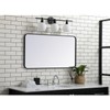 Elegant Decor Evermore 22x40 Soft Corner Metal Rectangular Mirror in