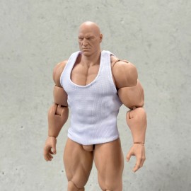 GPSLot PB-AD-WTK: White tank top for Muff Toys 1/12 Adam Muscle Body