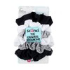 scunci, 6 pcs scrunchies, Black, Gray, White, 33459